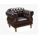Poltrona Duquesa 1 Lugar Chesterfield Clássica Capitonê - Café