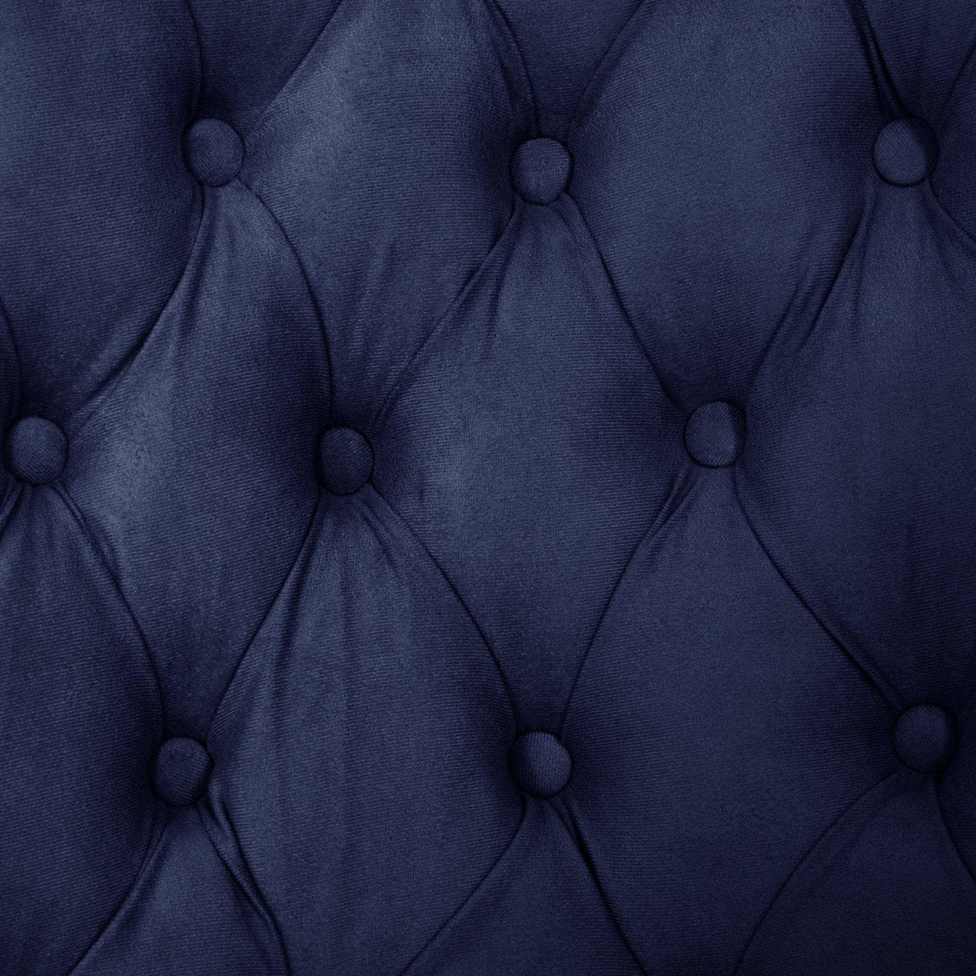Poltrona Egg Alice Com Capitonê Pé Giratório Com Rodinhas - Suede Azul Marinho
