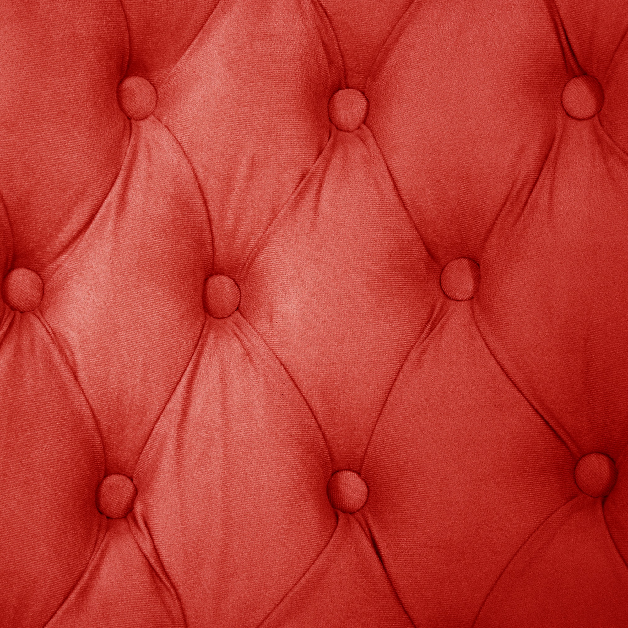 Poltrona Egg Alice Com Capitonê Pé Giratório Com Rodinhas - Suede Vermelho