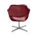 Poltrona Giratória Zara Base Cromada - Suede Bordô