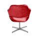Poltrona Giratória Zara Base Cromada - Suede Vermelho