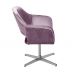 Poltrona Giratória Zara Base Cromada - Veludo Roxo