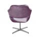 Poltrona Giratória Zara Base Cromada - Veludo Roxo