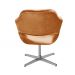 Poltrona Giratória Zara Base Cromada - Veludo Terracota