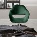 Poltrona Giratória Zara Base Cromada - Veludo Verde
