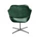 Poltrona Giratória Zara Base Cromada - Veludo Verde