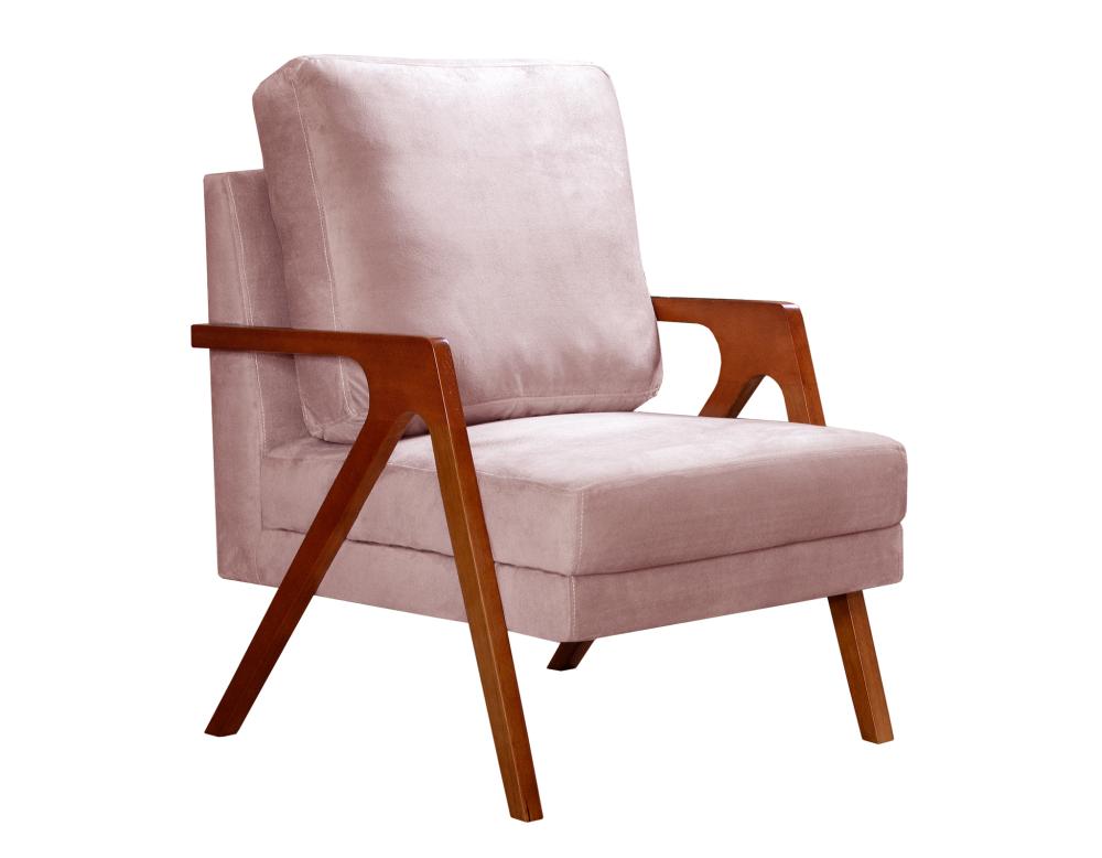 Poltrona Kiara Cor:Suede Rosa 280