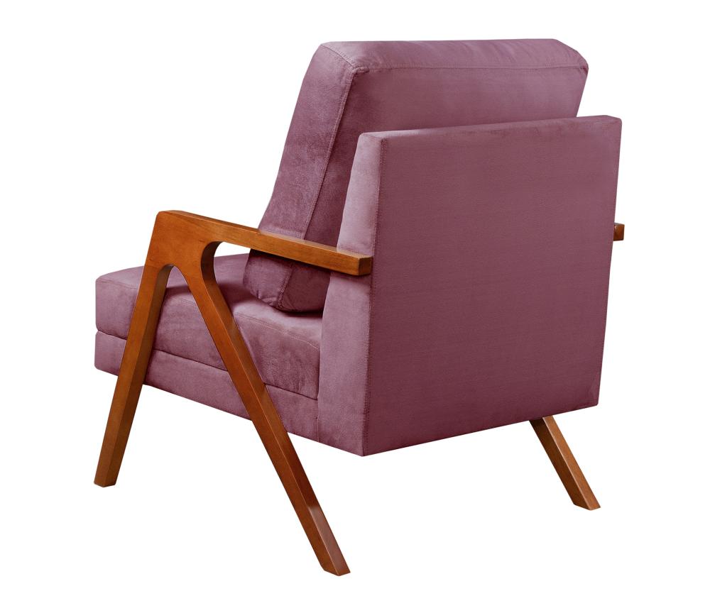 Poltrona Kiara Cor:Veludo Roxo 380