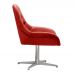 Poltrona Lua Botonê Pé Giratório De Metal - Suede Vermelho