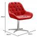 Poltrona Lua Botonê Pé Giratório De Metal - Suede Vermelho