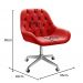 Poltrona Lua Botonê Pé Giratório Rodizio - Suede Vermelho