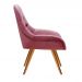 Poltrona Lua Botonê Pé Palito - Suede Rosa