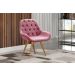 Poltrona Lua Botonê Pé Palito - Suede Rosa