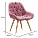 Poltrona Lua Botonê Pé Palito - Suede Rosa