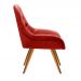 Poltrona Lua Botonê Pé Palito - Suede Vermelho