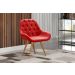 Poltrona Lua Botonê Pé Palito - Suede Vermelho
