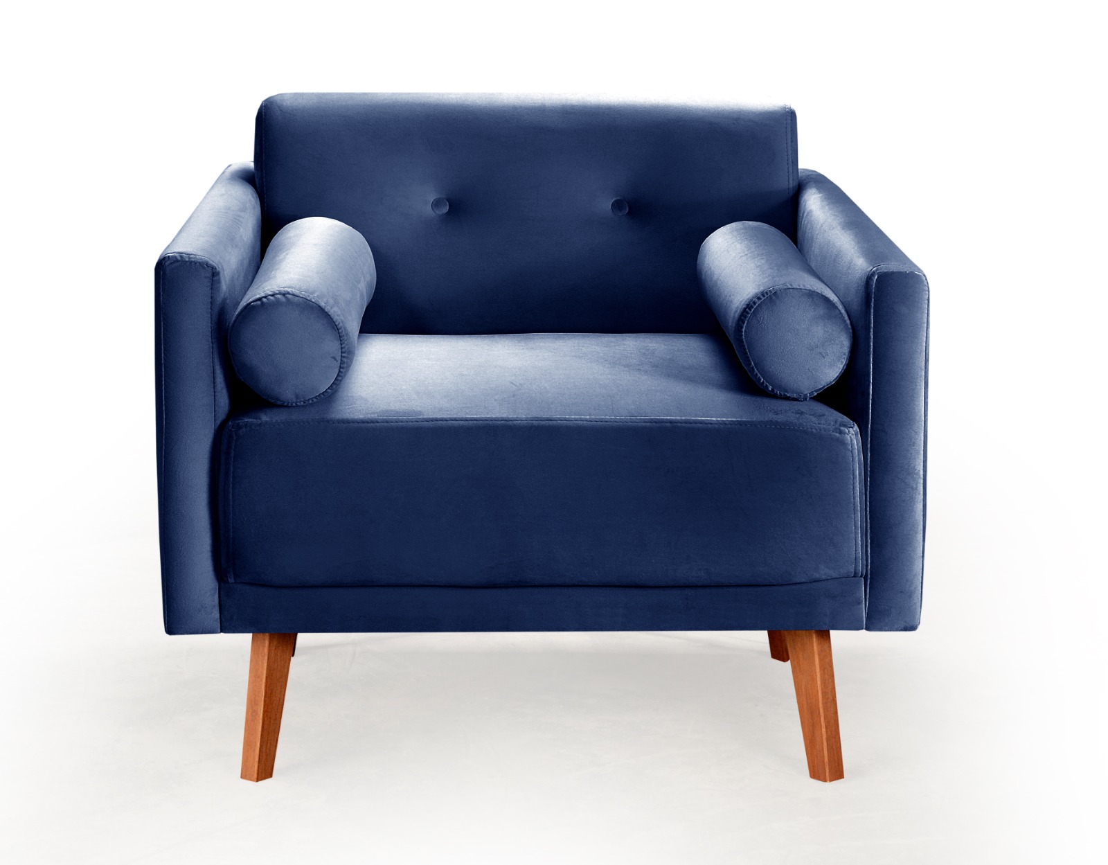Poltrona Luma - Suede Azul