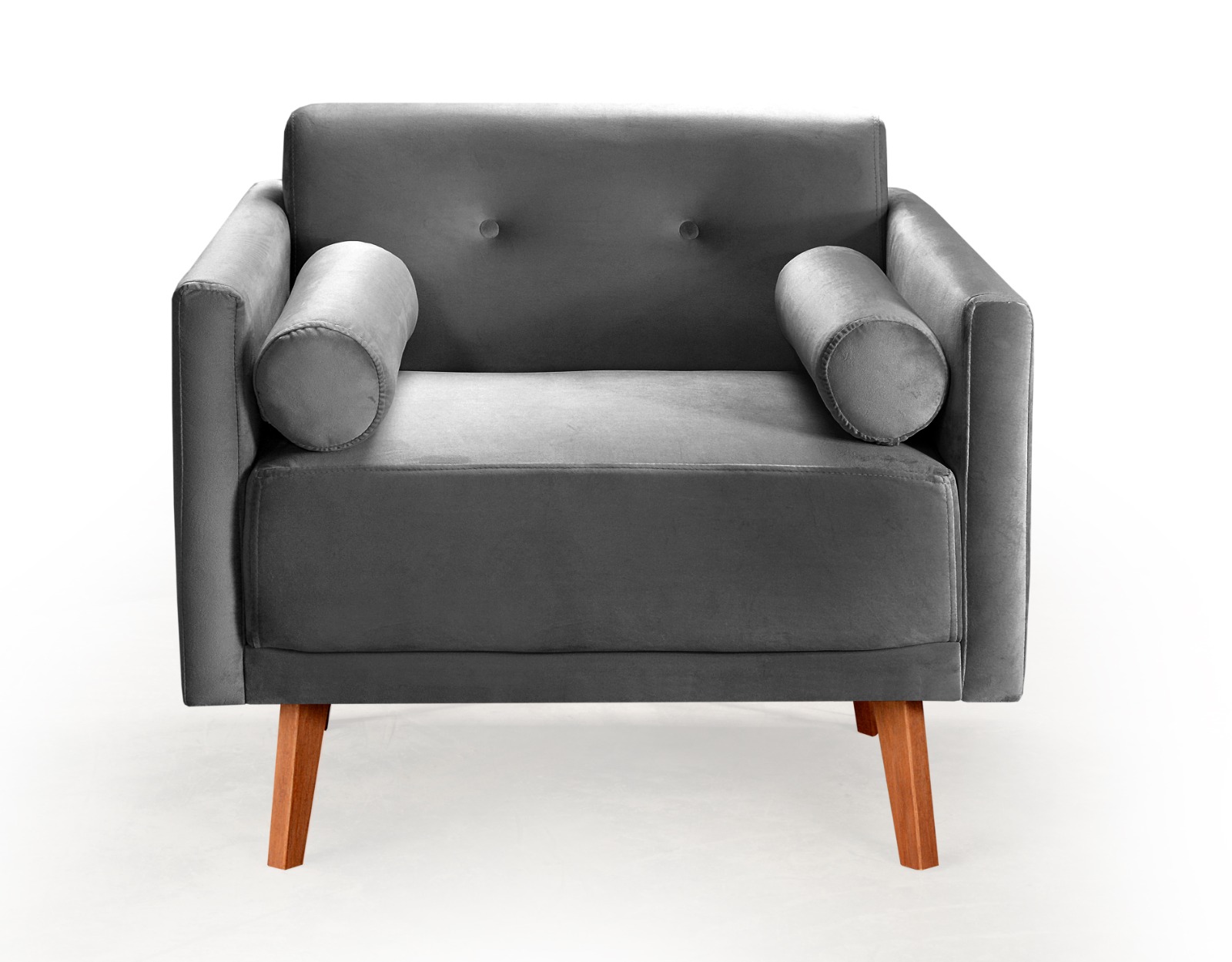 Poltrona Luma - Suede Cinza Grafite