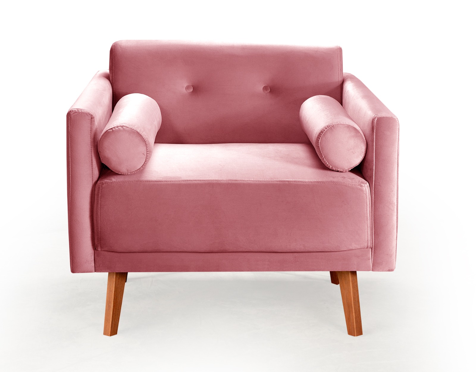 Poltrona Luma - Suede Rosa