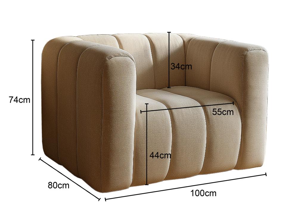 Poltrona Mona Cor:Linho Marrom 150