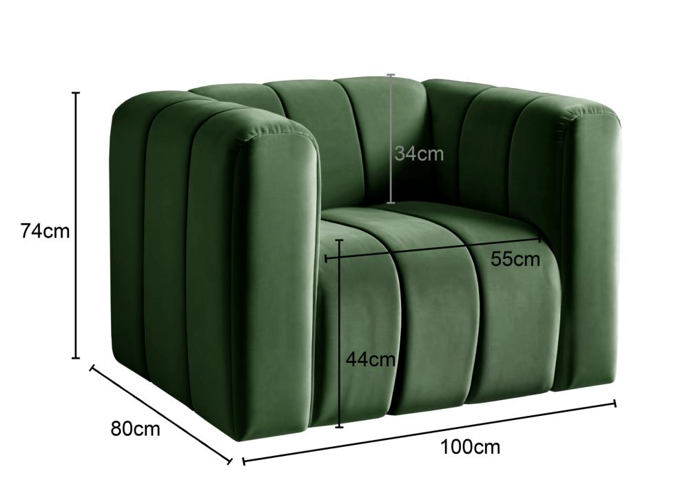 Poltrona Mona Cor:Veludo Verde 270