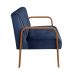 Poltrona Namoradeira 2 Lugares Anita - Suede Azul Marinho