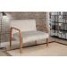 Poltrona Namoradeira 2 Lugares Anita - Suede Bege