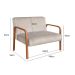 Poltrona Namoradeira 2 Lugares Anita - Suede Bege