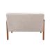 Poltrona Namoradeira 2 Lugares Anita - Suede Bege