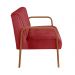 Poltrona Namoradeira 2 Lugares Anita - Suede Bordô