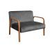 Poltrona Namoradeira 2 Lugares Anita - Suede Cinza