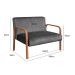 Poltrona Namoradeira 2 Lugares Anita - Suede Cinza