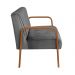 Poltrona Namoradeira 2 Lugares Anita - Suede Cinza