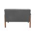 Poltrona Namoradeira 2 Lugares Anita - Suede Cinza