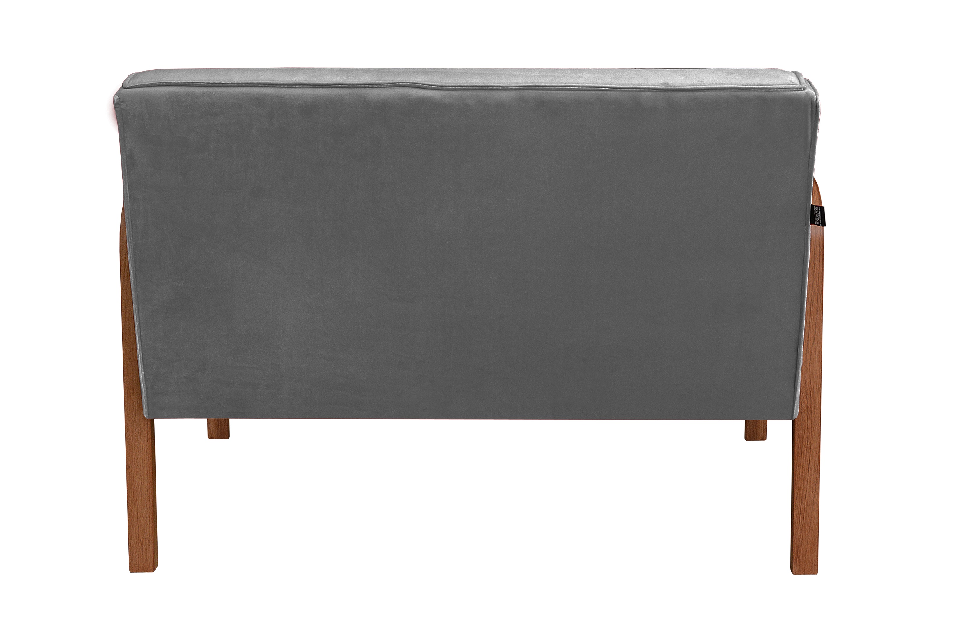 Poltrona Namoradeira 2 Lugares Anita - Suede Cinza