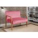 Poltrona Namoradeira 2 Lugares Anita - Suede Rosa