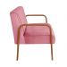 Poltrona Namoradeira 2 Lugares Anita - Suede Rosa