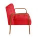 Poltrona Namoradeira 2 Lugares Anita - Suede Vermelho