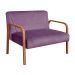 Poltrona Namoradeira 2 Lugares Anita - Veludo Roxo