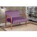 Poltrona Namoradeira 2 Lugares Anita - Veludo Roxo