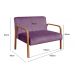 Poltrona Namoradeira 2 Lugares Anita - Veludo Roxo
