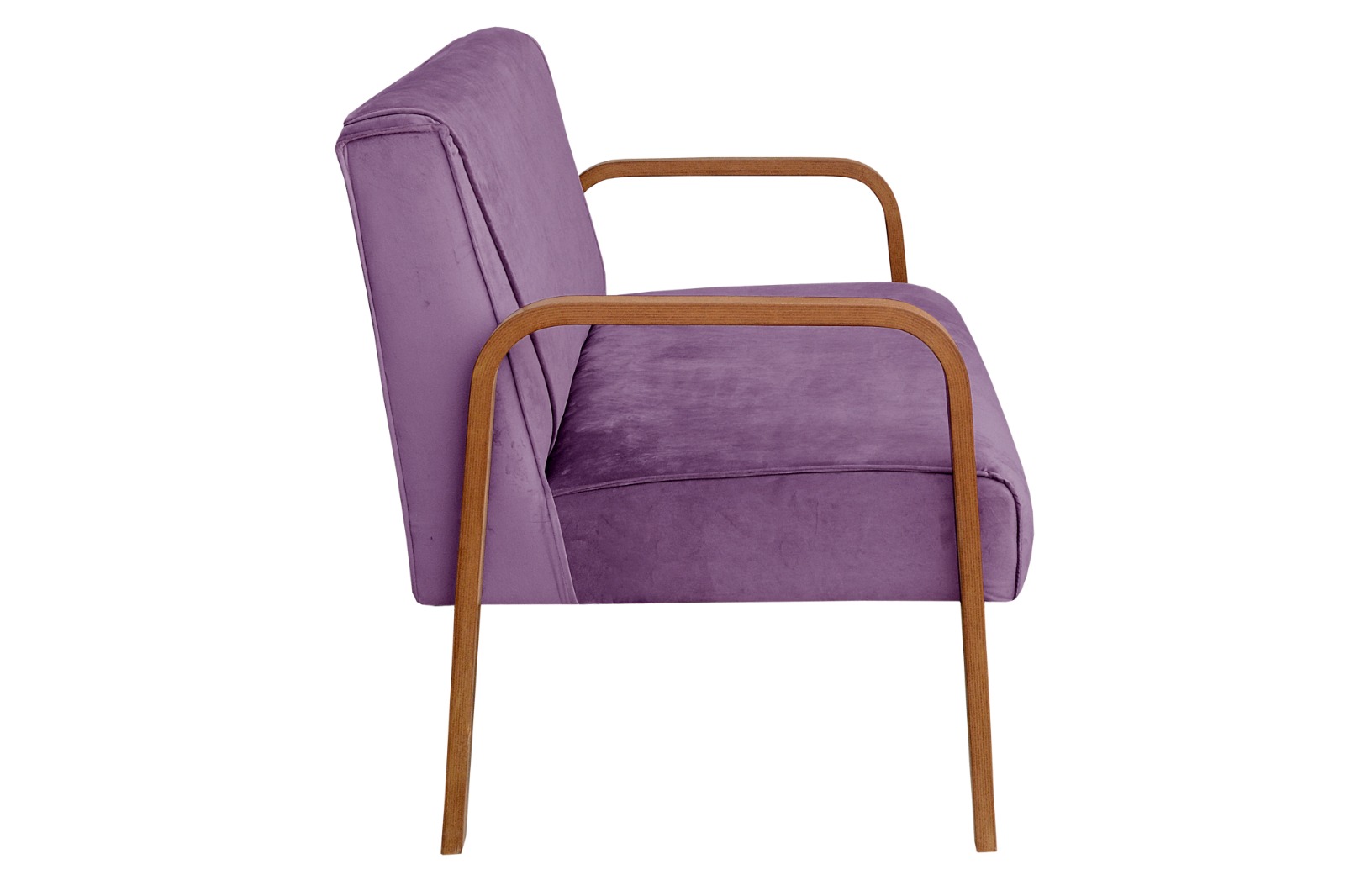Poltrona Namoradeira 2 Lugares Anita - Veludo Roxo
