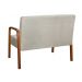 Poltrona Namoradeira 2 Lugares Lara - Suede Bege Claro