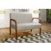 Poltrona Namoradeira 2 Lugares Lara - Suede Bege Claro