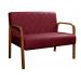 Poltrona Namoradeira 2 Lugares Lara - Suede Bordô