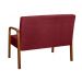 Poltrona Namoradeira 2 Lugares Lara - Suede Bordô