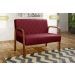 Poltrona Namoradeira 2 Lugares Lara - Suede Bordô