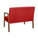 Poltrona Namoradeira 2 Lugares Lara - Suede Vermelho