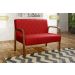 Poltrona Namoradeira 2 Lugares Lara - Suede Vermelho
