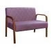 Poltrona Namoradeira 2 Lugares Lara - Veludo Roxo